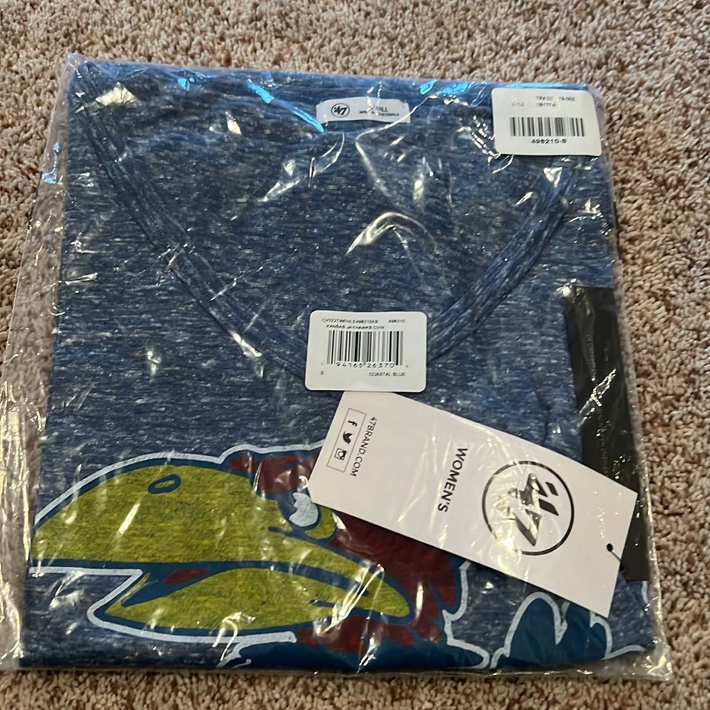 Kansas Jayhawks tri blend scoop neck 47 brand